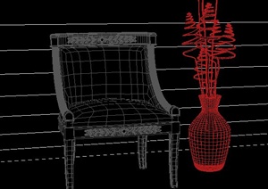 单人休闲椅子设计3DMAX模型