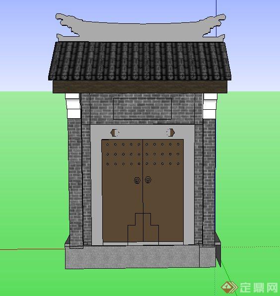 古典中式门设计SU模型(2)