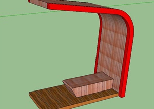 特色凉亭与座凳设计SU(草图大师)模型