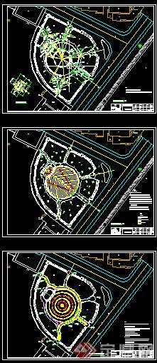 广场改造设计cad施工图、JPG效果图与3DMAX模型(5)
