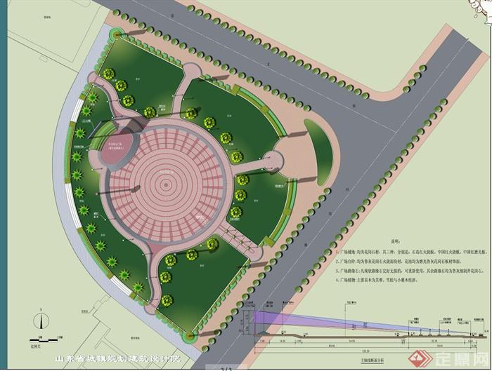 广场改造设计cad施工图、JPG效果图与3DMAX模型(3)