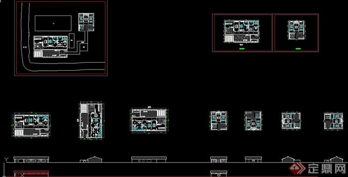 某单层居民住宅建筑庭院景观设计SU模型+CAD平面图(5)