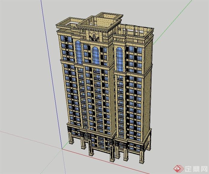 某新古典欧式住宅项目方案设计（效果图+cad+su模型）(7)