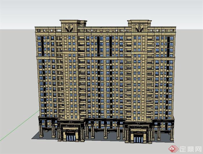 某新古典欧式住宅项目方案设计（效果图+cad+su模型）(8)