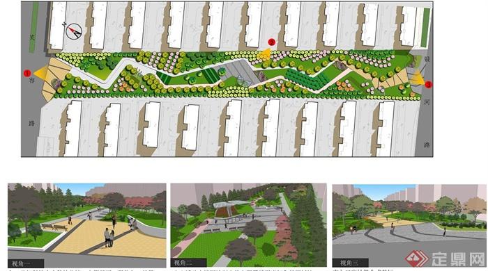 某住宅建筑中央景观规划设计JPG方案图(4)