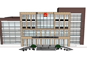 某人民检察院建筑设计SU(草图大师)模型