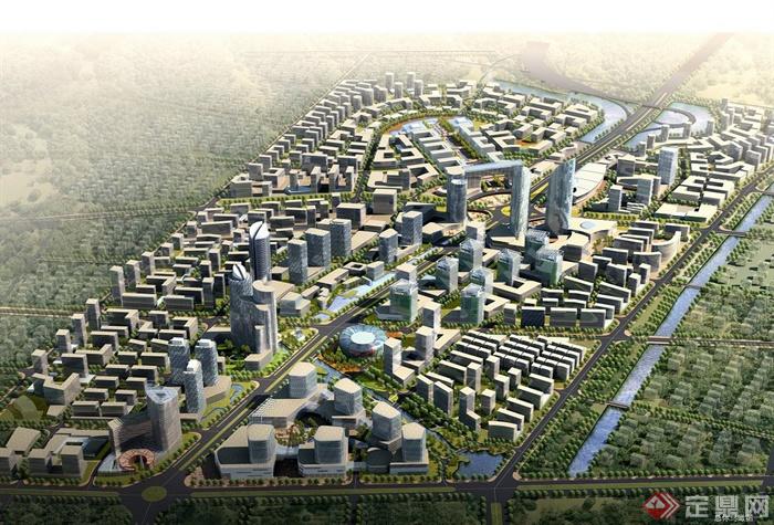 杭州市临平新城中央商务区城市规划设计jpg格式方案图(1)