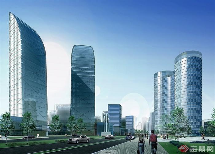 杭州市临平新城中央商务区城市规划设计jpg格式方案图(3)