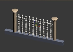 某欧式西奇栏杆设计3d模型
