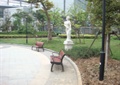 人物雕塑,路灯,座椅,树池,草坪