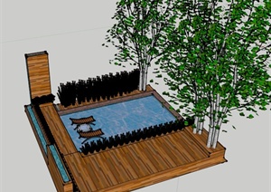 园林景观设计别墅花园景观小品设计SU(草图大师）模型