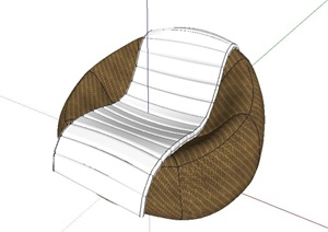 室内懒人椅设计SU(草图大师)模型
