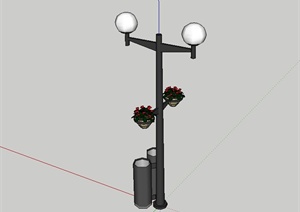 北欧路灯设计SU(草图大师)模型