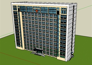 某高层医院门诊大楼建筑设计SU(草图大师)模型