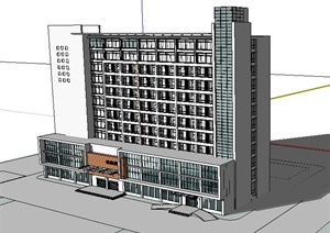 某医院病房楼建筑设计SU(草图大师)模型