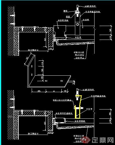 装饰、钙塑凹凸板设计cad施工图(4)
