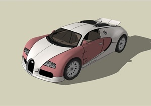 布加迪威龙超级跑车设计SU(草图大师)模型