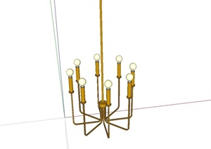 家装老式创意吊灯设计SU(草图大师)模型