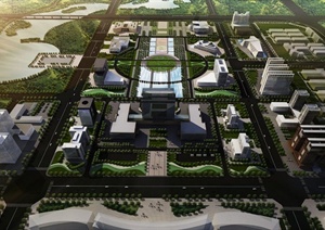 某地新区行政中心城市设计jpg方案图