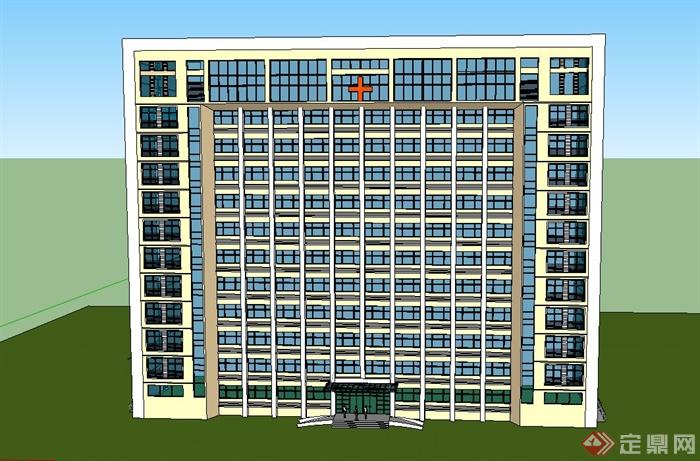 某高层医院门诊大楼建筑设计su模型(4)