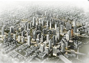 某地金融商务中心区城市设计jpg方案图