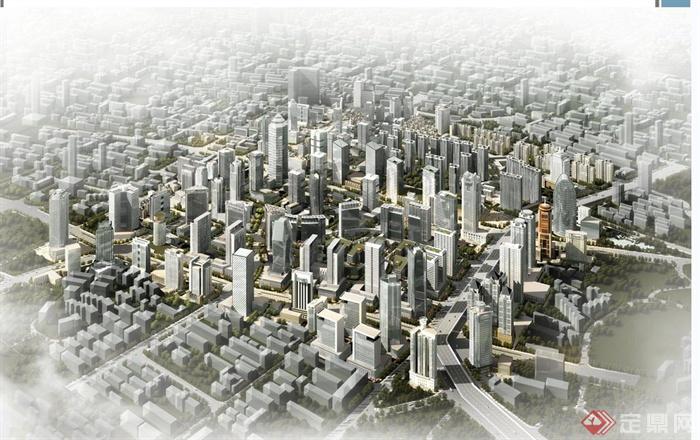 某地金融商务中心区城市设计jpg方案图(1)