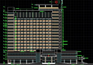 现代某高层医院综合楼建筑设计cad全套图
