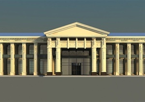 欧式单层会所建筑设计3DMAX模型