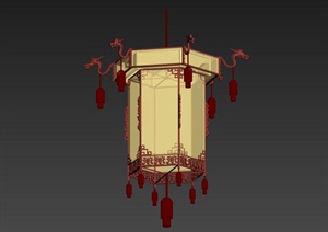 古典中式室内灯笼设计3DMAX模型
