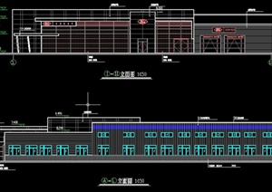 现代某两层汽车4S店建筑设计cad图