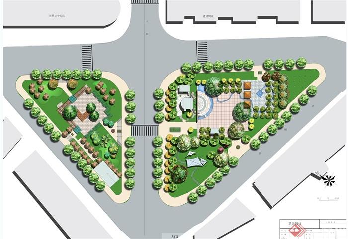 某城市道路两侧绿化景观设计PSD效果图与教材资料(1)
