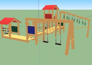 现代简单的儿童游乐设施设计SU(草图大师)模型