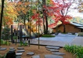 日式庭院,枯山石,木平台