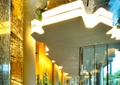 酒店形象墙,垂直绿化,装饰柱,休闲椅子