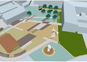 某地学院艺术楼前广场景观设计JPG方案图