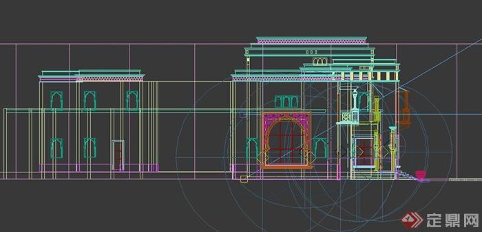 新疆伊斯兰风格别墅建筑设计3dmax模型(4)