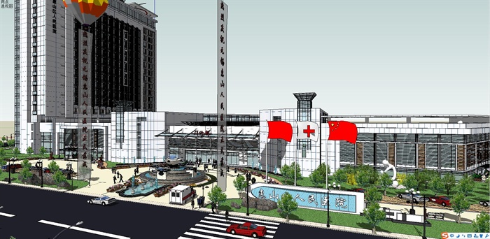 无锡惠山区人民医院SketchUp模型(1)