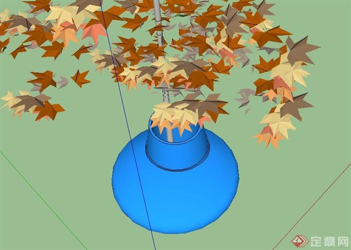 现代异性树池设计SU模型(2)
