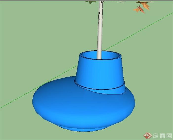 现代异性树池设计SU模型(1)