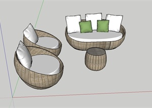 独特的座椅设计SU(草图大师)模型