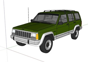 jeep大切诺基汽车设计SU(草图大师)模型