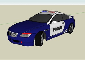 美国M6警车设计SU(草图大师)模型