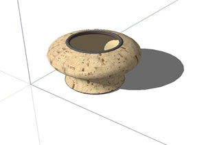 圆形种植器皿设计SU(草图大师)模型