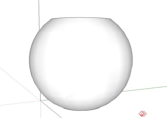 球形种植器皿设计su模型(2)
