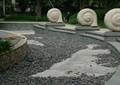 卵石水池,雕塑小品