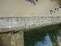 卵石水池,石矮墙
