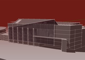 现代厂房建筑设计SU(草图大师)模型