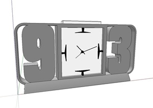 时钟雕塑小品设计SU(草图大师)模型