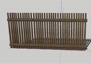 木质围栏设计SU(草图大师)模型