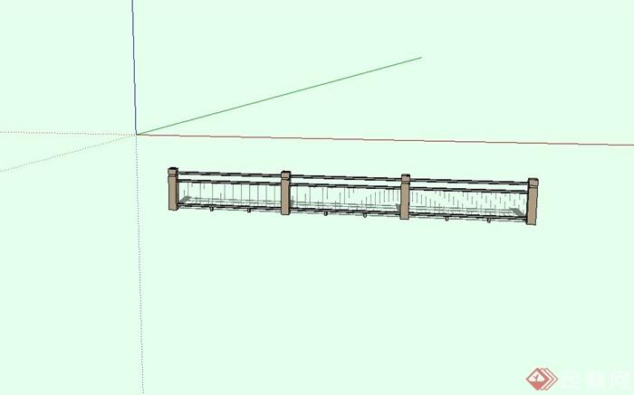 现代护栏栏杆设计su模型(3)